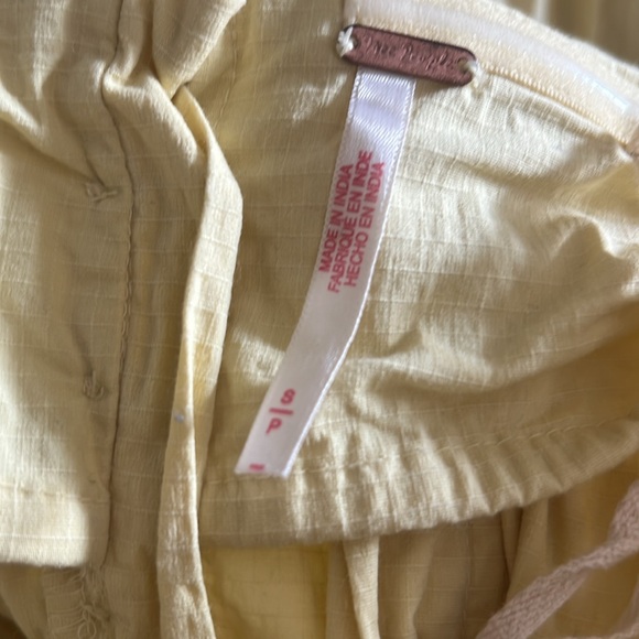 Free People Yellow Pleated Minidress - Picture 6 of 6